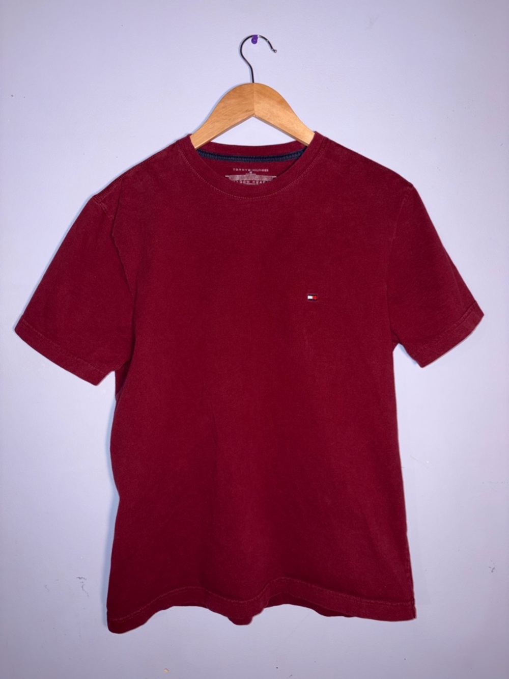 Tommy Hilfiger Men's Short Sleeve Crew Tee - Wine